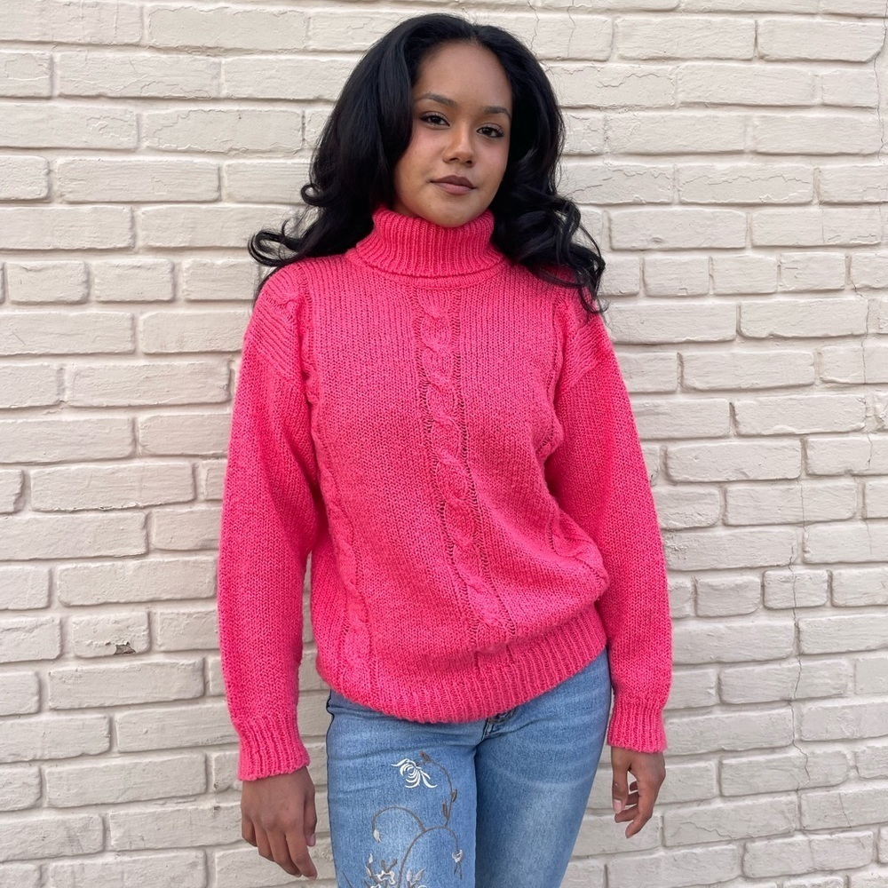 Vintage Bristol court pink knit sweater